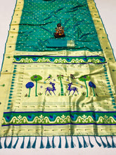 Designer Paithani Rama Color Soft Silk Saree